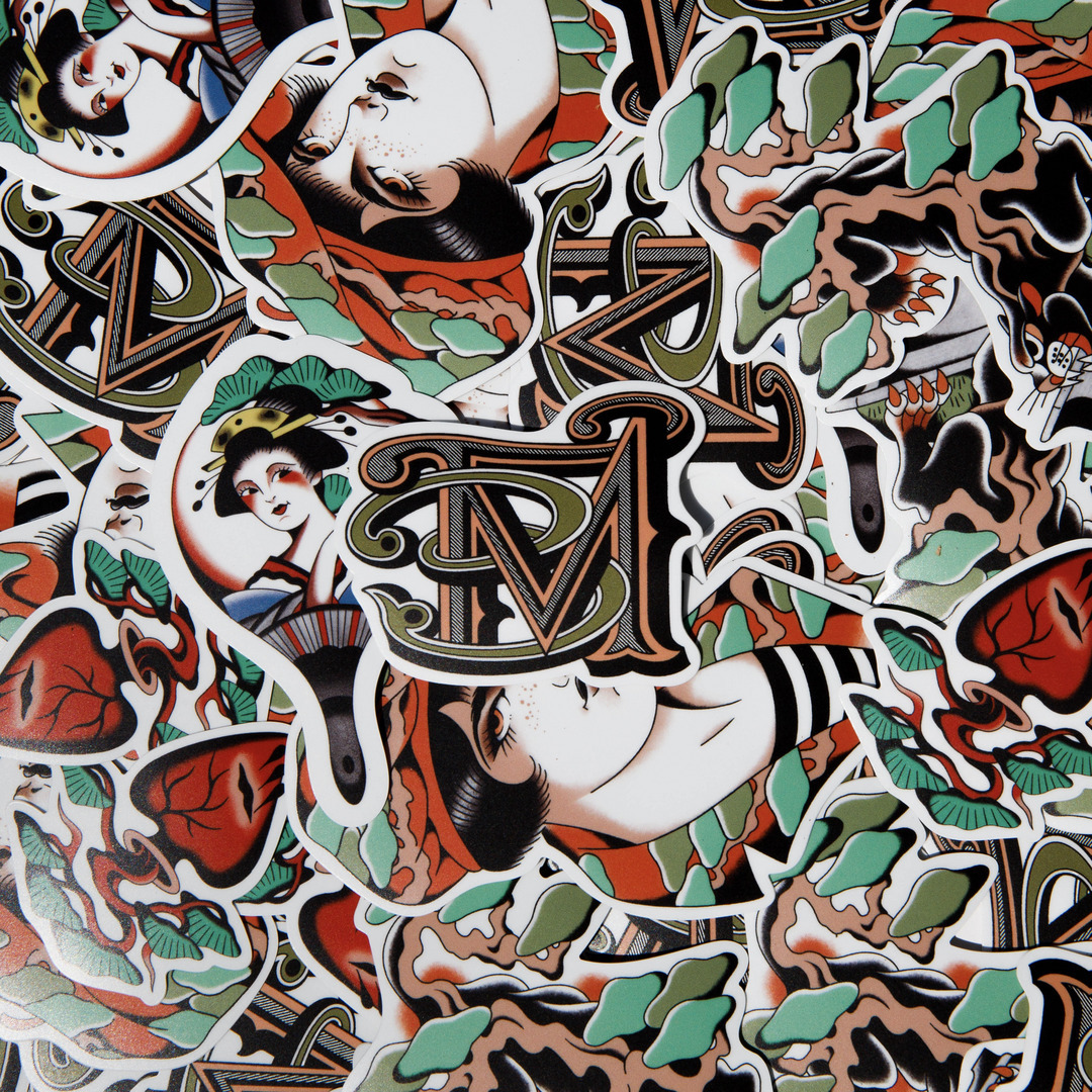 BUBBLE-B★自主製作CDR★麻婆トラックス★限定盤ステッカー付き DetroitDieselTattooWorks × TRADMAN’S STICKER】-五葉松